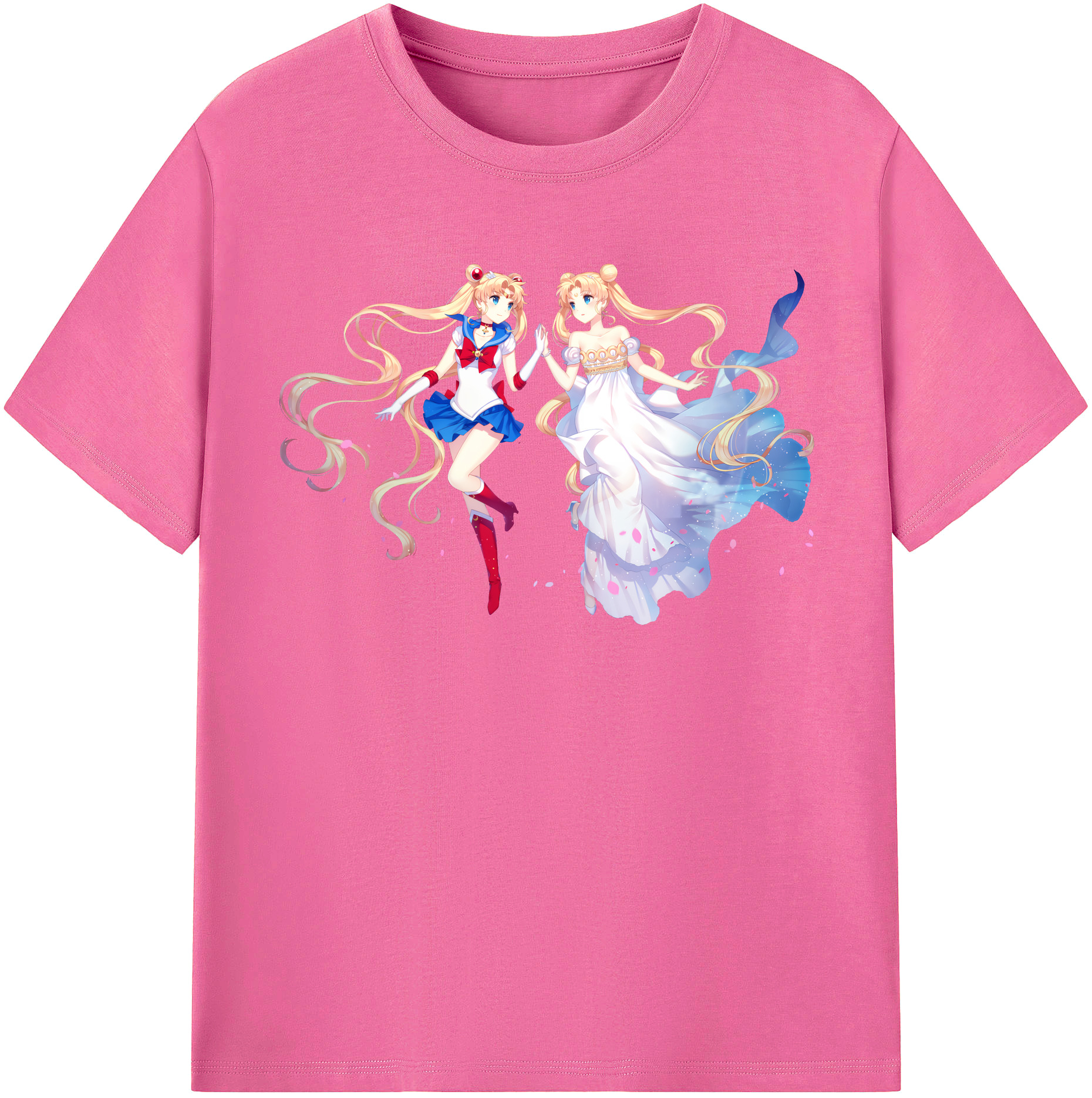 （画像用） 美少女戦士セーラームーン 月野 うさぎ つきの うさぎ Sailor Moon Tsukino Usagi レディースカジュアルプリントTシャツ（綿100％）